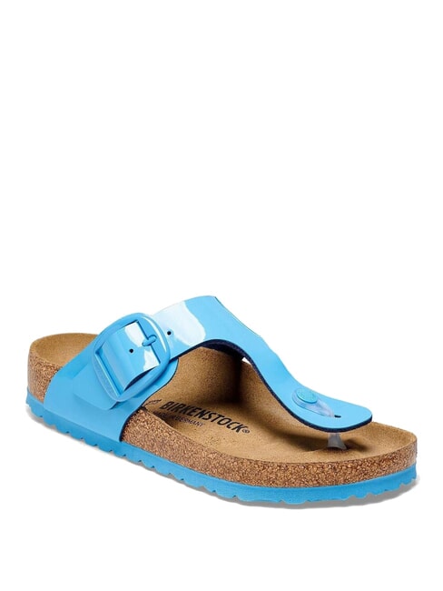 GIZEH BIG BUCKLE Sandały lakierowany błękit nieba - Buty damskie