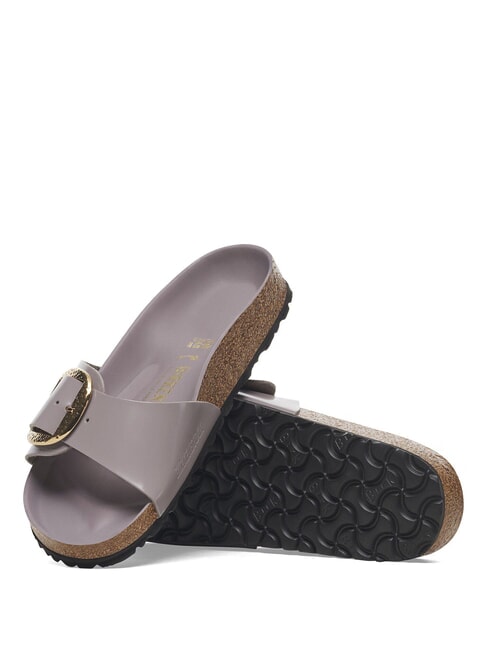 MADRID BIG BUCKLE Sandały sk&oacute;rzane wysoki połysk wyblakły fiolet - Buty damskie