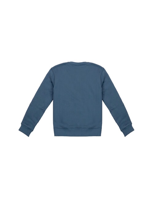 ROUND LOGO Bluza bawełniana z okrągłym dekoltem ciemny denim - Bluzy męskie
