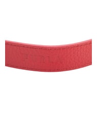 FURLA CAMPIONARIO - GIOVE Pasek na ramię z logo, ze sk&oacute;ry Wenecka czerwień + czerń - Akcesoria do toreb - 3
