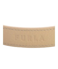 FURLA CAMPIONARIO - GIOVE Pasek na ramię z logo, ze sk&oacute;ry szarobeżowy+czarny - Akcesoria do toreb - 3