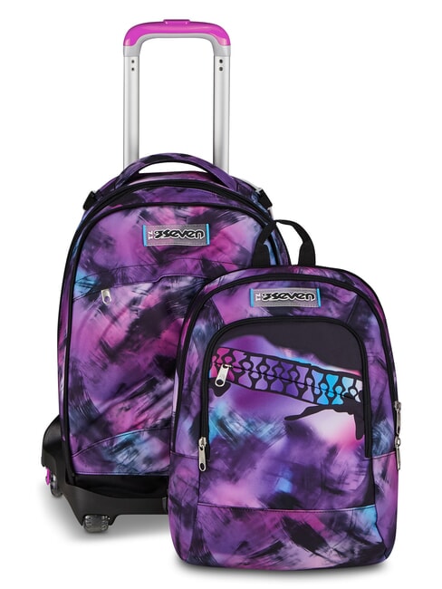 PINK FUSION Odpinany plecak na k&oacute;łkach r&oacute;ża - Plecaki z w&oacute;zkiem