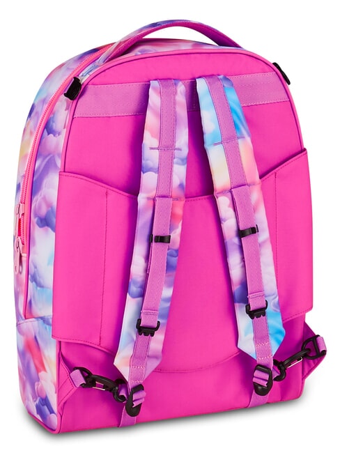 JOYFUL PINS GIRL Plecak na k&oacute;łkach 3 w 1 fuksja fluorescencyjna - Plecaki z w&oacute;zkiem