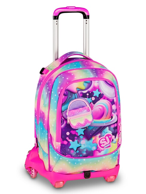 SOFT POUCH GIRL Plecak na k&oacute;łkach, odpinany r&oacute;żowa lalka - Plecaki z w&oacute;zkiem
