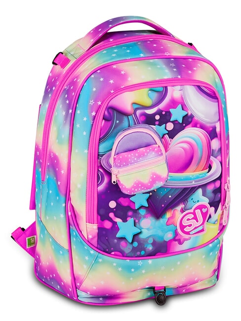 SOFT POUCH GIRL Plecak na k&oacute;łkach, odpinany r&oacute;żowa lalka - Plecaki z w&oacute;zkiem