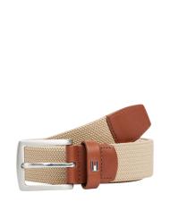 TOMMY HILFIGER DENTON ELASTIC Męski pasek z tkaniny tkanej beżowy - Paski - 3