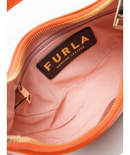 FURLA PRIMAVERA Mała torba na ramię ze sk&oacute;ry cielęcej mandarynki - Torby damskie - 5