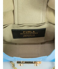 FURLA METROPOLIS Mała sk&oacute;rzana torba na ramię błękitny - Torby damskie - 5