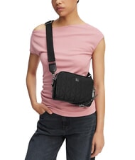 CALVIN KLEIN QUILTED NYLON Mała torebka na ramię z paskiem na ramię - Torby damskie