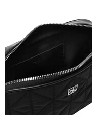 CALVIN KLEIN QUILTED NYLON Mała torebka na ramię z paskiem na ramię na czarno - Torby damskie - 6