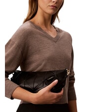 CALVIN KLEIN WOVEN Torba na ramię na czarno - Torby damskie - 2