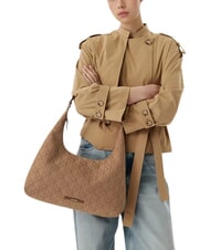 CALVIN KLEIN EMBLEM JAQUARD Torba na ramię - Torby damskie