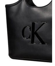 CALVIN KLEIN BOLD CK Torba na zakupy, torba na ramię na czarno - Torby damskie - 5