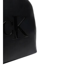 CALVIN KLEIN BOLD CK Plecak na laptopa, jedna kieszeń na czarno - Torby damskie - 5
