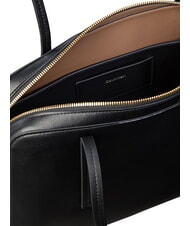 CALVIN KLEIN FOIL LOGO Torba na ramię XL czarny/prażony kokos - Torby damskie - 4