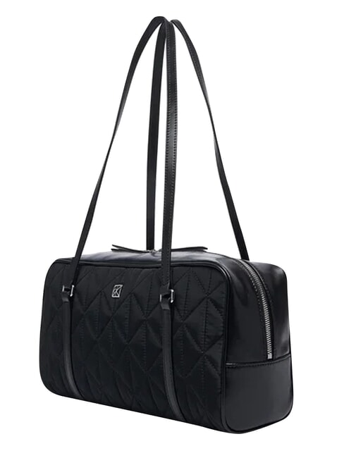 QUILTED NYLON Torba na ramię na czarno - Torby damskie