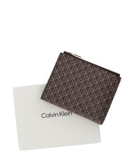 CALVIN KLEIN EMBLEM AOP Portfel z podw&oacute;jnym zamkiem błyskawicznym czarny aop - Portfele damskie - 5