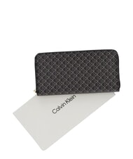CALVIN KLEIN EMBLEM AOP Portfel zapinany na zamek czarny aop - Portfele damskie - 3