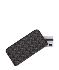 CALVIN KLEIN EMBLEM AOP Portfel zapinany na zamek czarny aop - Portfele damskie - 4