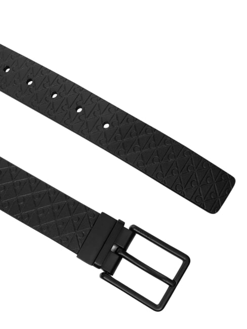 WARMTH BUCKLE Pasek sk&oacute;rzany czarny/matowy czarny - Paski