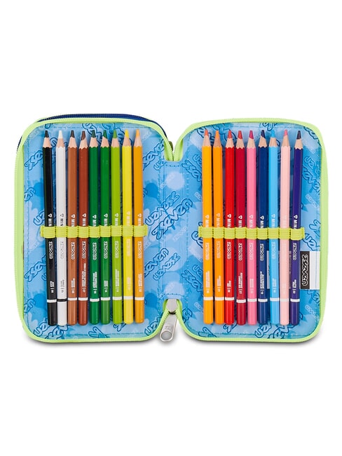 BLU FUSION Pi&oacute;rnik z zestawem szkolnym fluorescencyjny turkus - Pi&oacute;rniki i akcesoria