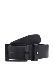 TOMMY HILFIGER LAYTON Pasek sk&oacute;rzany kosmiczny niebieski - Paski - 2
