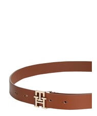 TOMMY HILFIGER TH LOGO Pasek sk&oacute;rzany koniak - Paski - 3