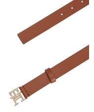 TOMMY HILFIGER TH LOGO Pasek sk&oacute;rzany koniak - Paski - 4