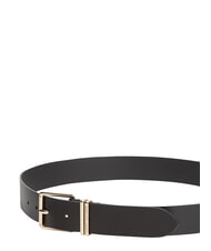 TOMMY HILFIGER TH SQUARE Pasek sk&oacute;rzany czarny - Paski - 3