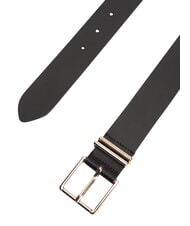 TOMMY HILFIGER TH SQUARE Pasek sk&oacute;rzany czarny - Paski - 4