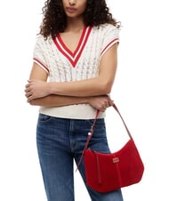 TOMMY HILFIGER TJW SLOUCHY Torba na ramię ze sk&oacute;ry zamszowej - Torby damskie