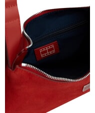 TOMMY HILFIGER TJW SLOUCHY Torba na ramię ze sk&oacute;ry zamszowej Arizona Red - Torby damskie - 5
