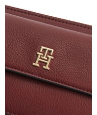 TOMMY HILFIGER TH ICON Mała torba na ramię aksamitny bordowy - Torby damskie - 5