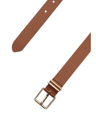 TOMMY HILFIGER TH SQUARE Pasek sk&oacute;rzany koniak - Paski - 3