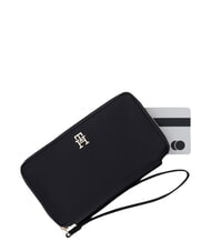 TOMMY HILFIGER TH LOGOTAPE Portfel zapinany na zamek czarny - Portfele damskie - 3