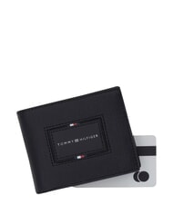 TOMMY HILFIGER TH FOUNDATION Sk&oacute;rzany uchwyt na karty kredytowe czarny - Portfele męskie - 4