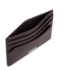 TOMMY HILFIGER TH CENTRAL Sk&oacute;rzany uchwyt na karty kredytowe ziarna kawy - Portfele męskie - 3