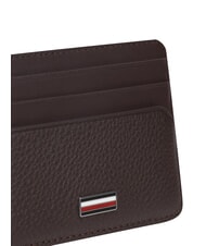 TOMMY HILFIGER TH CENTRAL Sk&oacute;rzany uchwyt na karty kredytowe ziarna kawy - Portfele męskie - 4