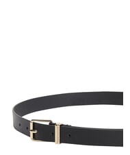 TOMMY HILFIGER TH SQUARE Pasek sk&oacute;rzany czarny - Paski - 3
