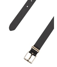 TOMMY HILFIGER TH SQUARE Pasek sk&oacute;rzany czarny - Paski - 4