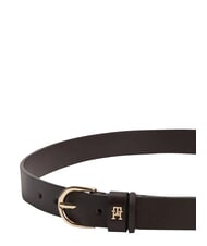 TOMMY HILFIGER ESSENTIAL EFFORTLESS Pasek sk&oacute;rzany wyprodukowany we Włoszech brązowy fondant - Paski - 3
