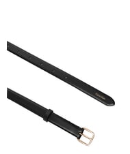 CALVIN KLEIN ESSENTIAL BUCKLE Pasek sk&oacute;rzany czarny / antyczne jasne złoto - Paski - 2