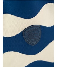 BLAUER KNITTED Torebka z paskiem na ramię kremowy/granatowy - Torby damskie - 3