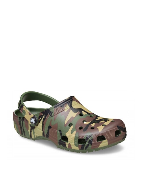 CLASSIC Chodaki unisex zieleń wojskowa wielokolorowa - Buty uniseks