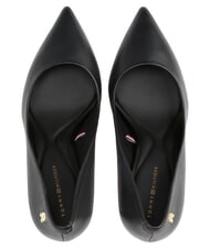 TOMMY HILFIGER TH  9-centymetrowe sk&oacute;rzane cz&oacute;łenka na obcasie czarny - Buty damskie - 2