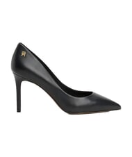TOMMY HILFIGER TH  9-centymetrowe sk&oacute;rzane cz&oacute;łenka na obcasie czarny - Buty damskie - 8