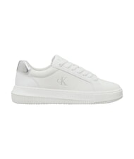CALVIN KLEIN CHUNKY Sk&oacute;rzane trampki biały - Buty damskie - 6