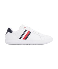 TOMMY HILFIGER ESSENTIAL LEATHER Sk&oacute;rzane trampki biały - Buty męskie - 8