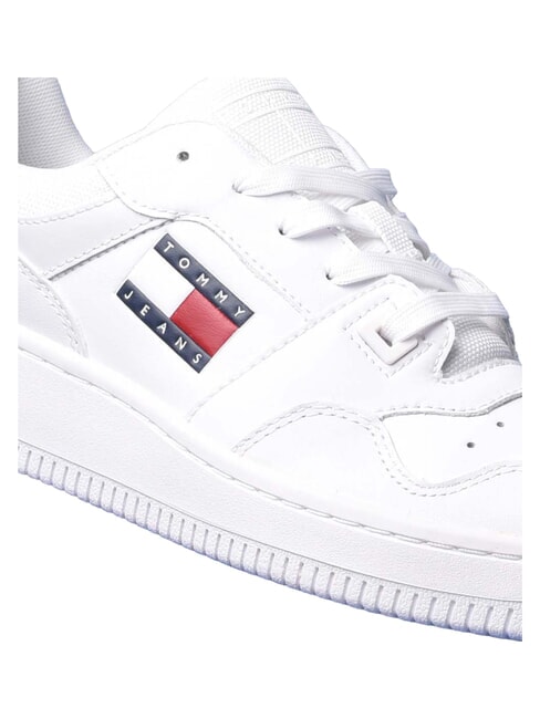 TOMMY JEANS Sk&oacute;rzane trampki biały - Buty męskie