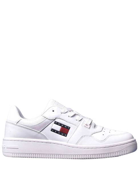 TOMMY JEANS Sk&oacute;rzane trampki biały - Buty męskie